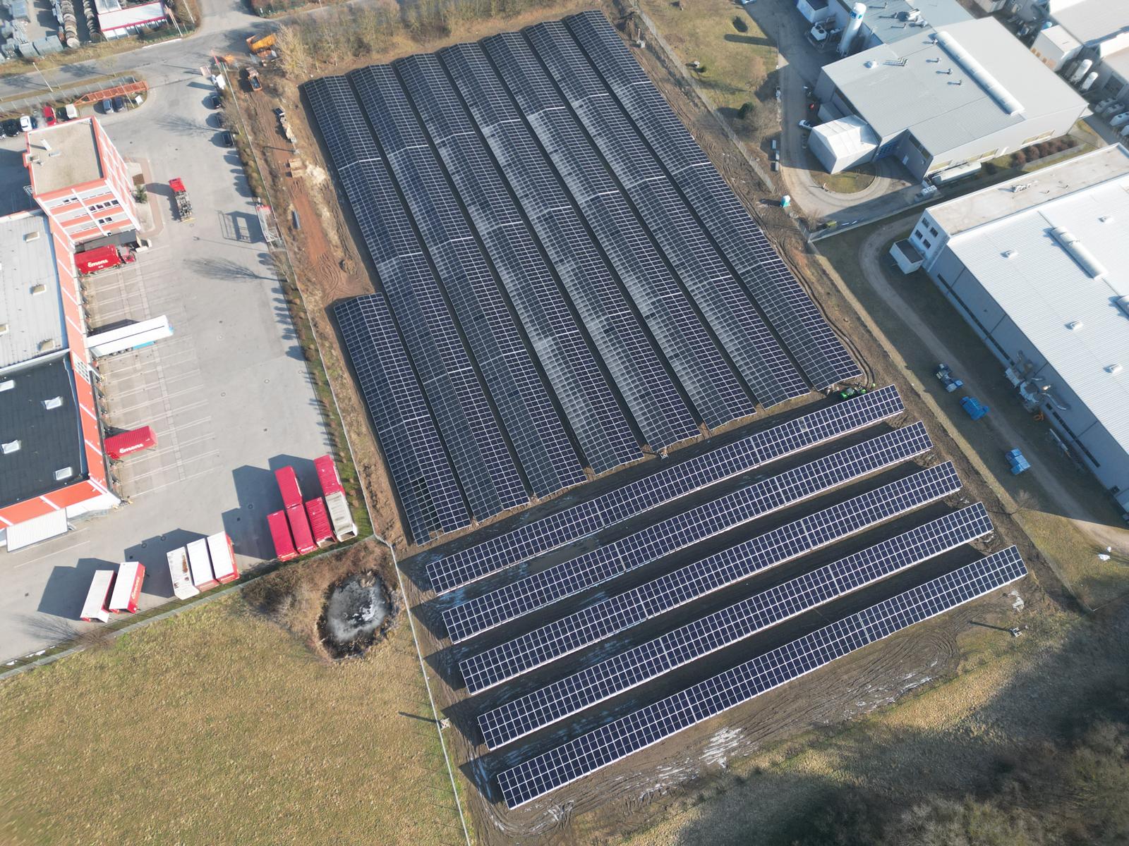 Ground-mount plant Glauchau – aerial view
